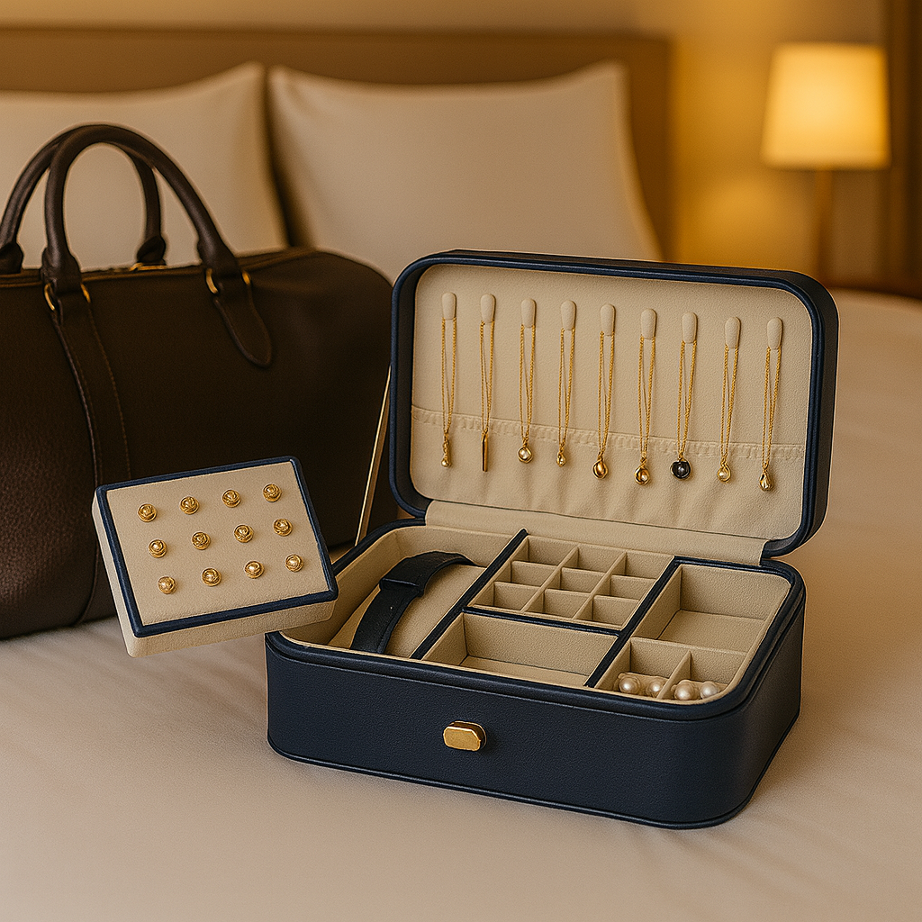 Leather Jewellery Box for travel and home – Large Capacity | Chronvault™