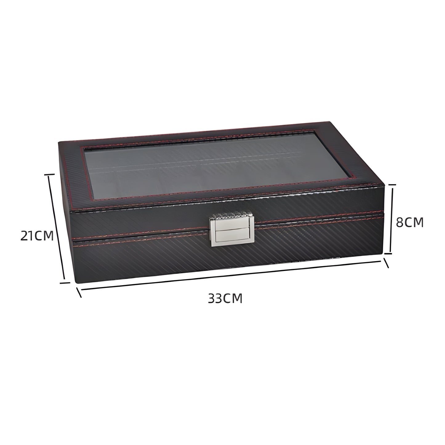 Carbon Leather Watch Box – 6 Slot Display Case | CHRONVAULT™