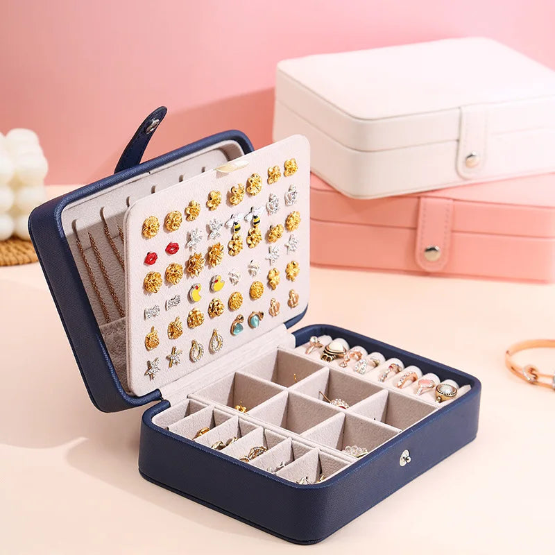 Leather Jewellery Box – Compact Organizer for Earrings & Rings | Chronvault™
