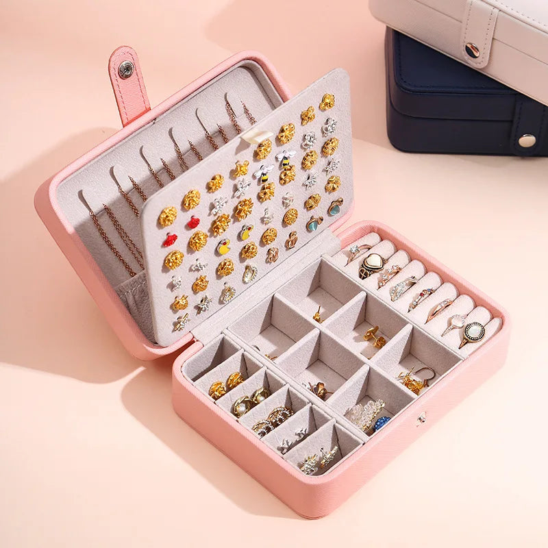 Leather Jewellery Box – Compact Organizer for Earrings & Rings | Chronvault™
