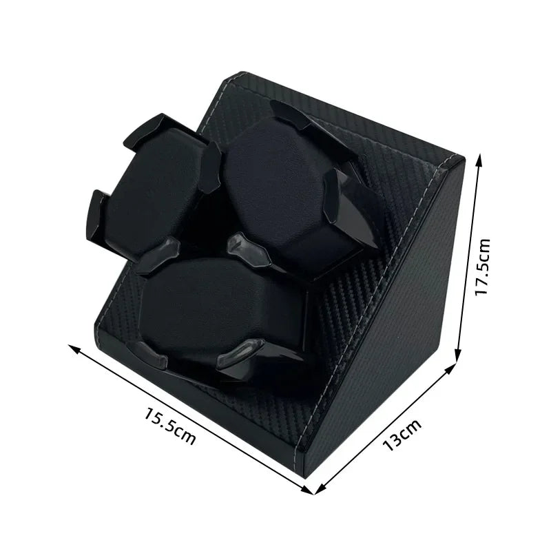 Triple Watch Winder – Compact Leather Case with Dual Rotation Modes | CHRONVAULT™