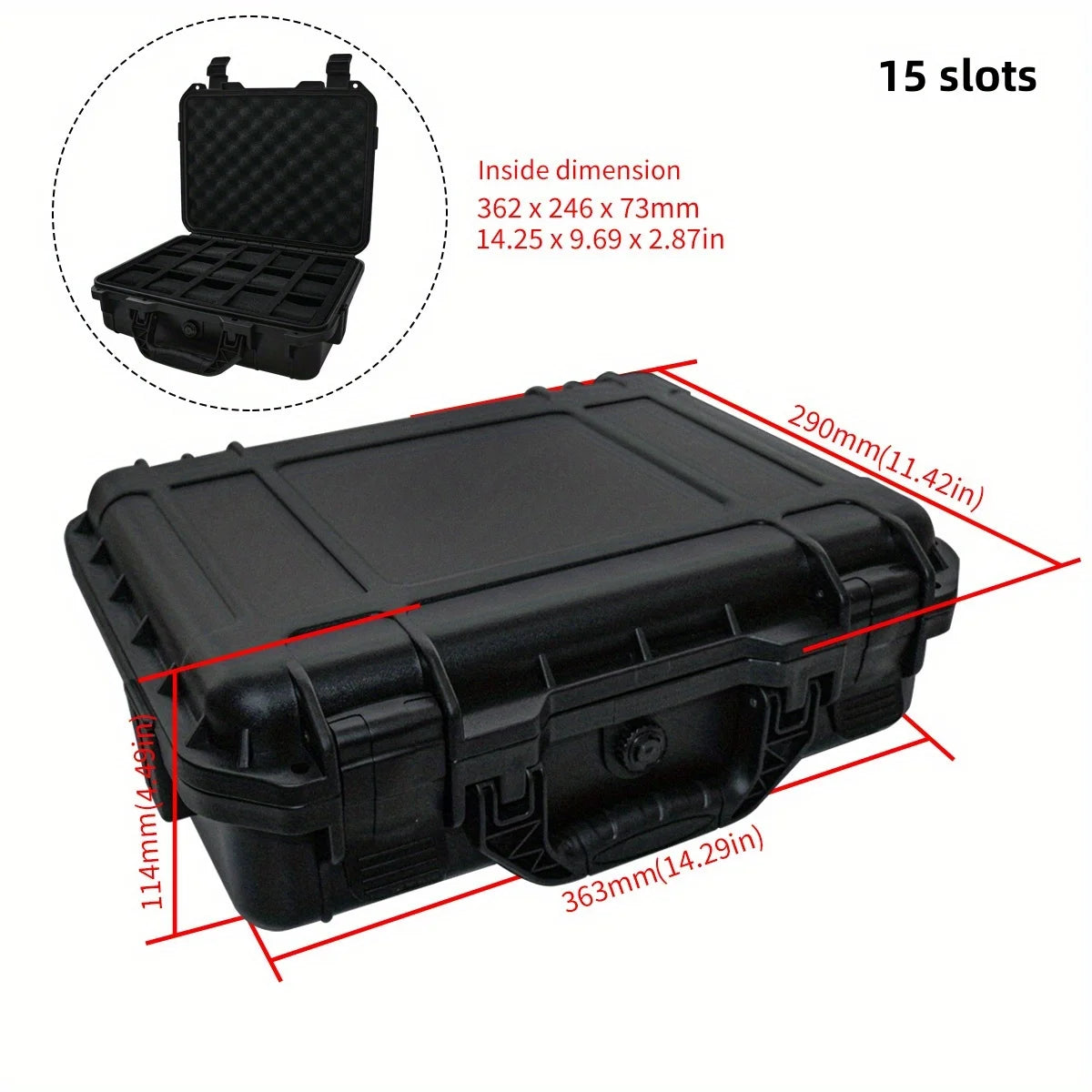 15-Slot Waterproof Protective Watch Box | CHRONVAULT™