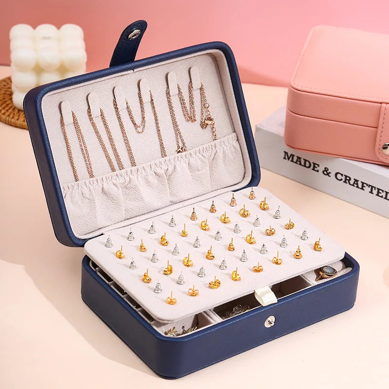 Leather Jewellery Box – Compact Organizer for Earrings & Rings | Chronvault™