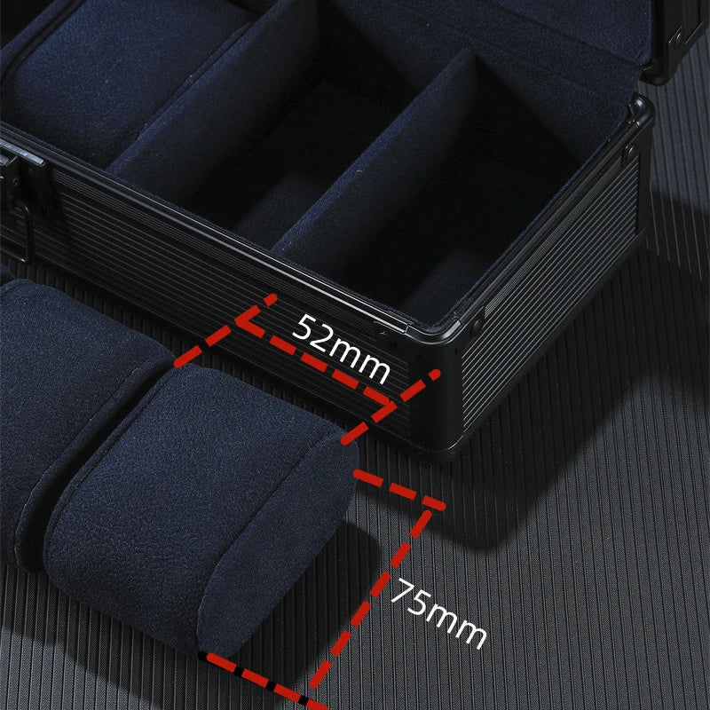 5-Slot Aluminum Watch Box – High-End Modular Display Case | CHRONVAULT™