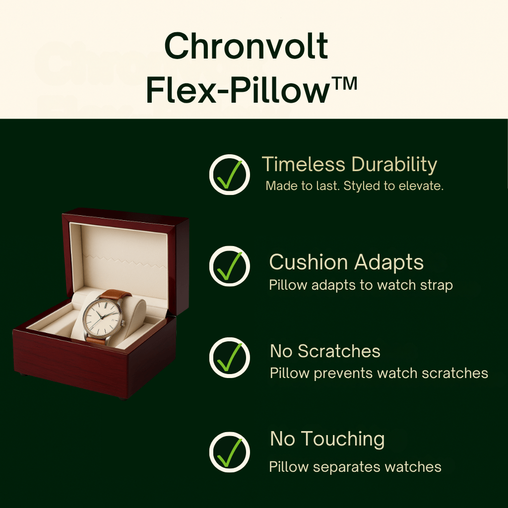 Premium Bamboo Watch Box – Lacquered Solid Wood Display Case | CHRONVAULT™