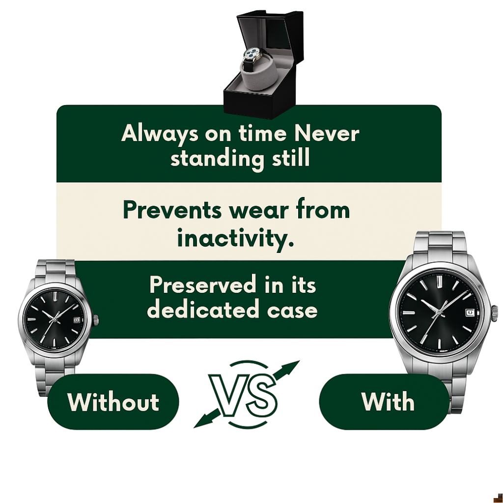 Single Watch Winder – Leather Box with 2 Modes | CHRONVAULT™