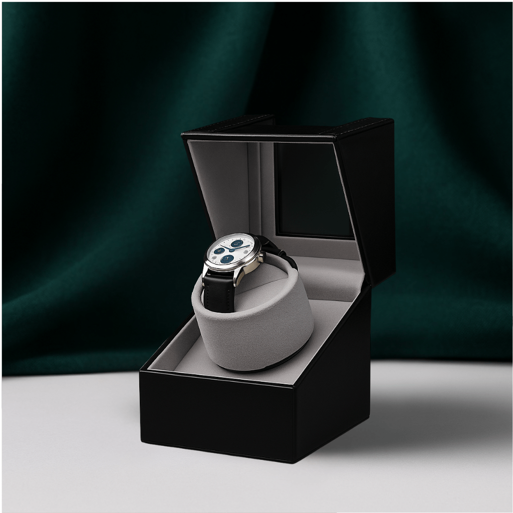 Single Watch Winder – Leather Box with 2 Modes | CHRONVAULT™