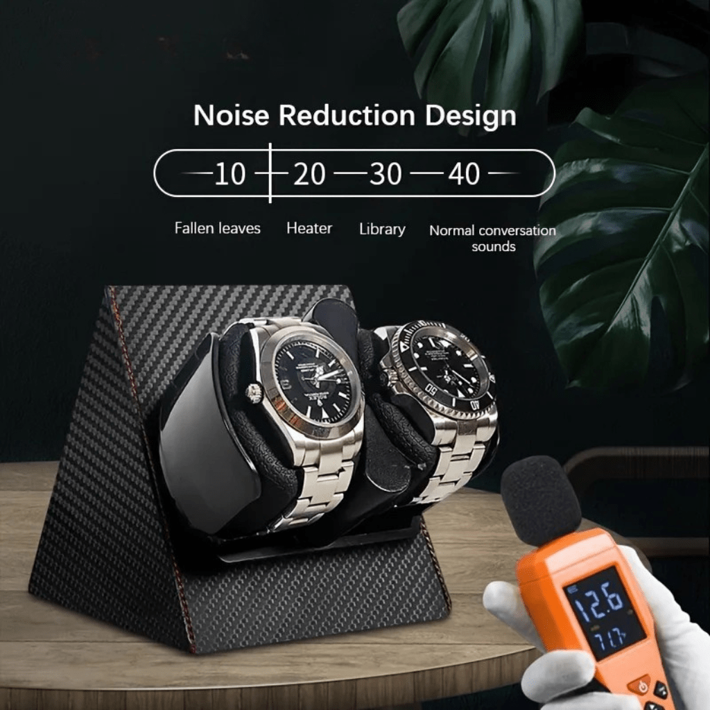 Watch Winder – Leather Silent Rotation Box for 2 Watches | CHRONVAULT™