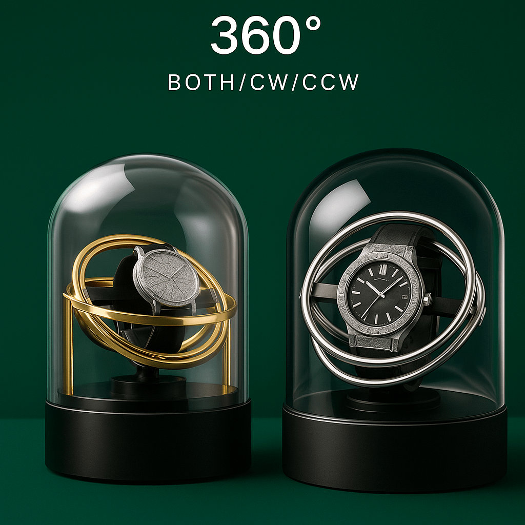 Watch Winder with Dome Cover – Silent Display Case | CHRONVAULT™