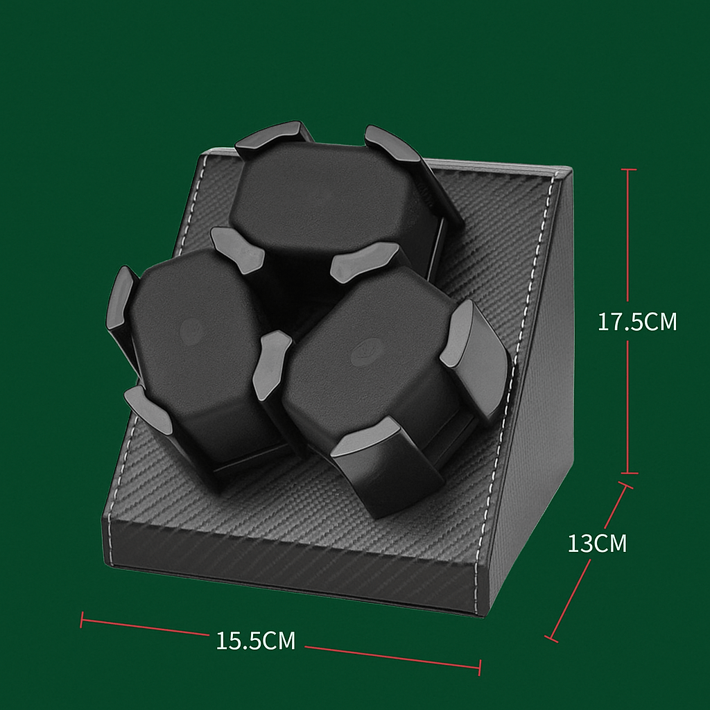 Watch Winder – Leather Box for 3 Automatic Watches | CHRONVAULT™