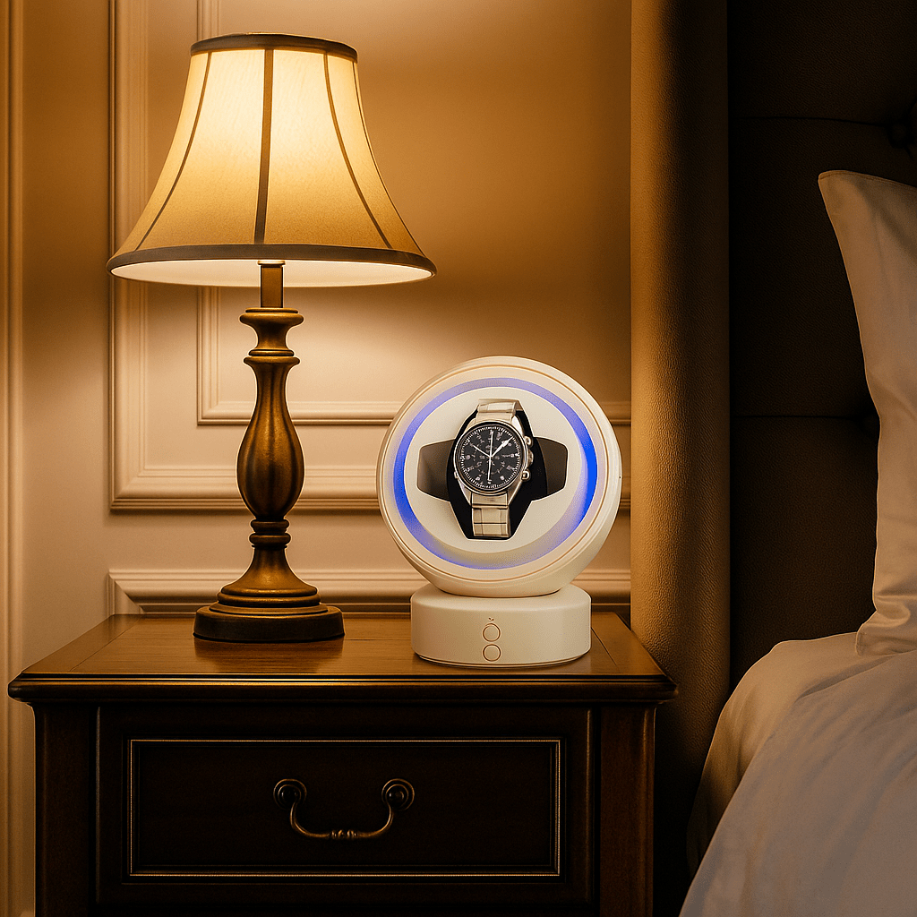 Watch Winder with LED Light – Space Capsule Design, Silent Motor | CHRONVAULT™
