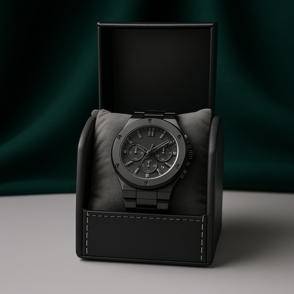 Portable Leather Watch Box – Single Slot Travel Organizer | CHRONVAULT™