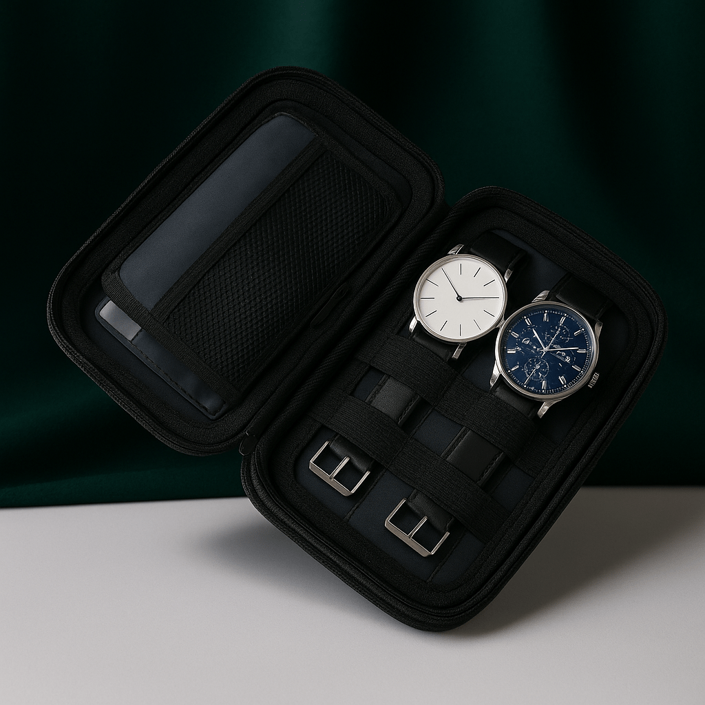 4-Slot Waterproof EVA Watch Case – Hard Shell Travel Organizer | CHRONVAULT™