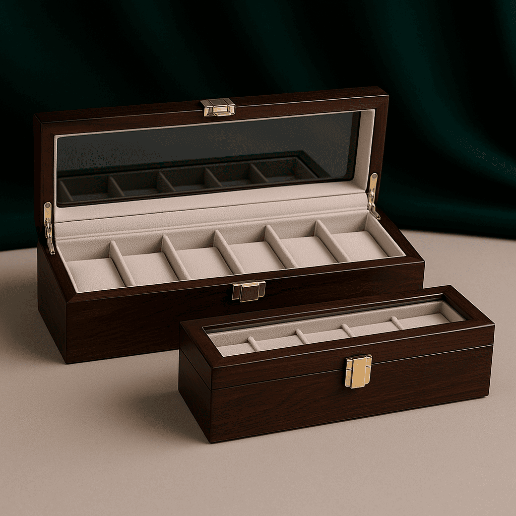 6-Slot Wooden Watch Box | CHRONVAULT™