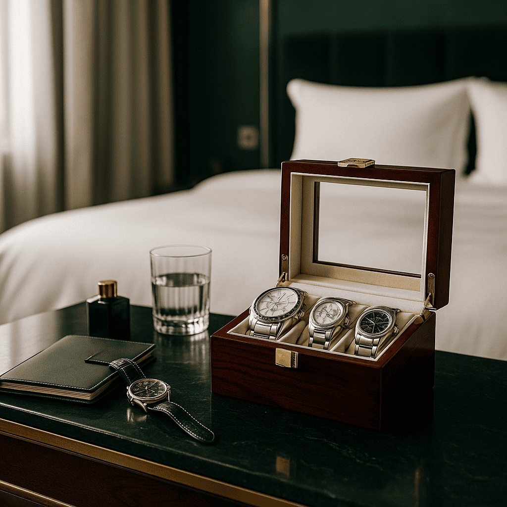 3-Slot Wooden Watch Box | CHRONVAULT™