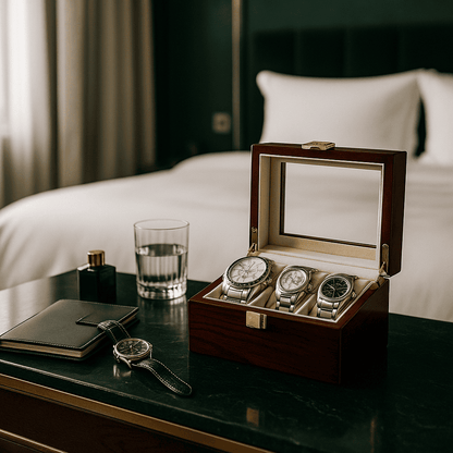 3-Slot Wooden Watch Box | CHRONVAULT™