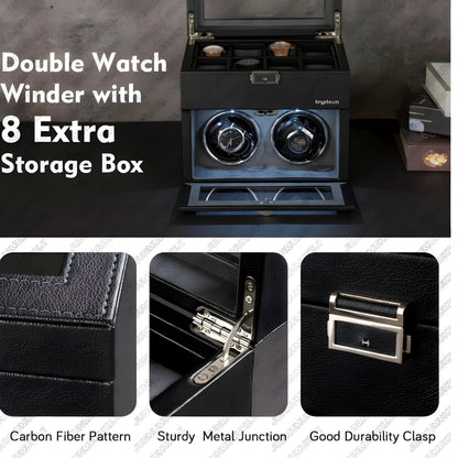 Luxury Double Watch Winder with 8 Storage Slots | CHRONVAULT™