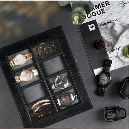 Luxury Double Watch Winder with 8 Storage Slots | CHRONVAULT™