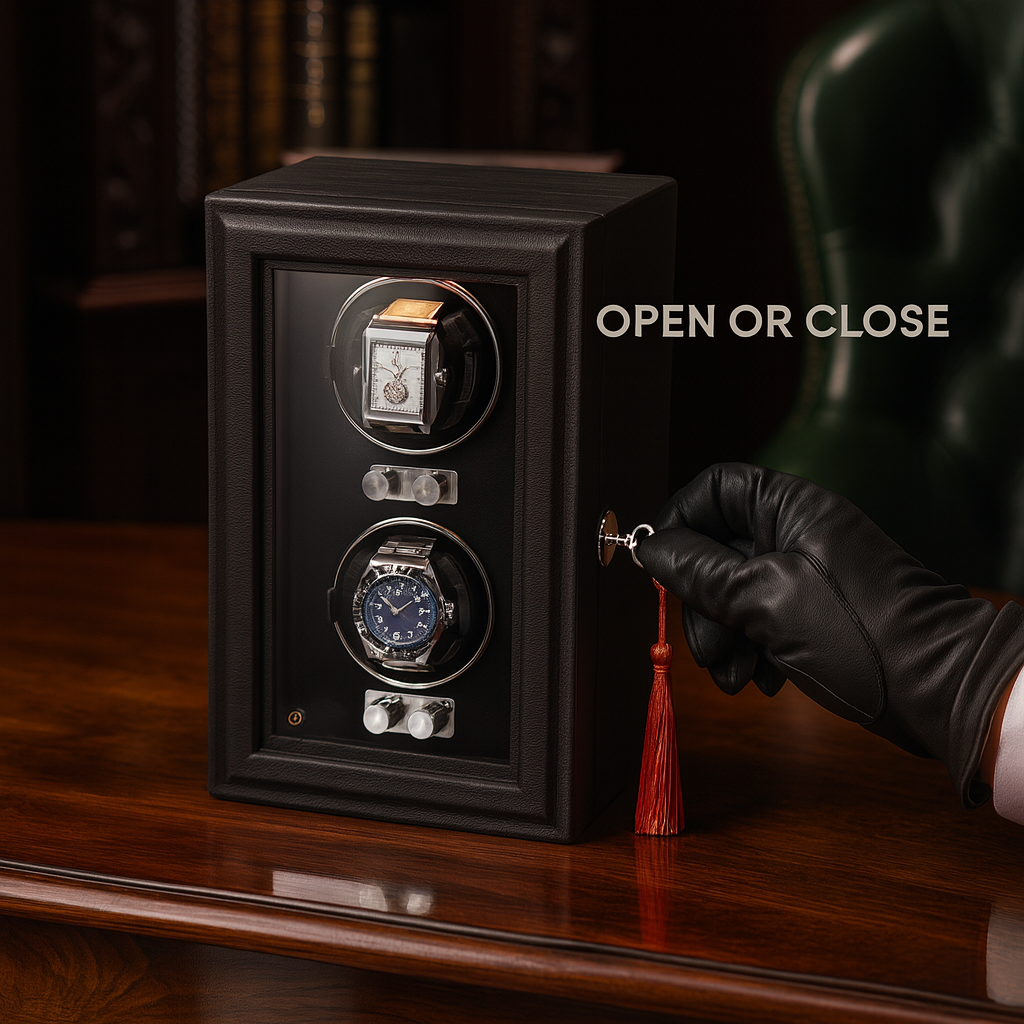 Leather 2 Watch Winder Box – Silent Automatic Motor | ChronVault™