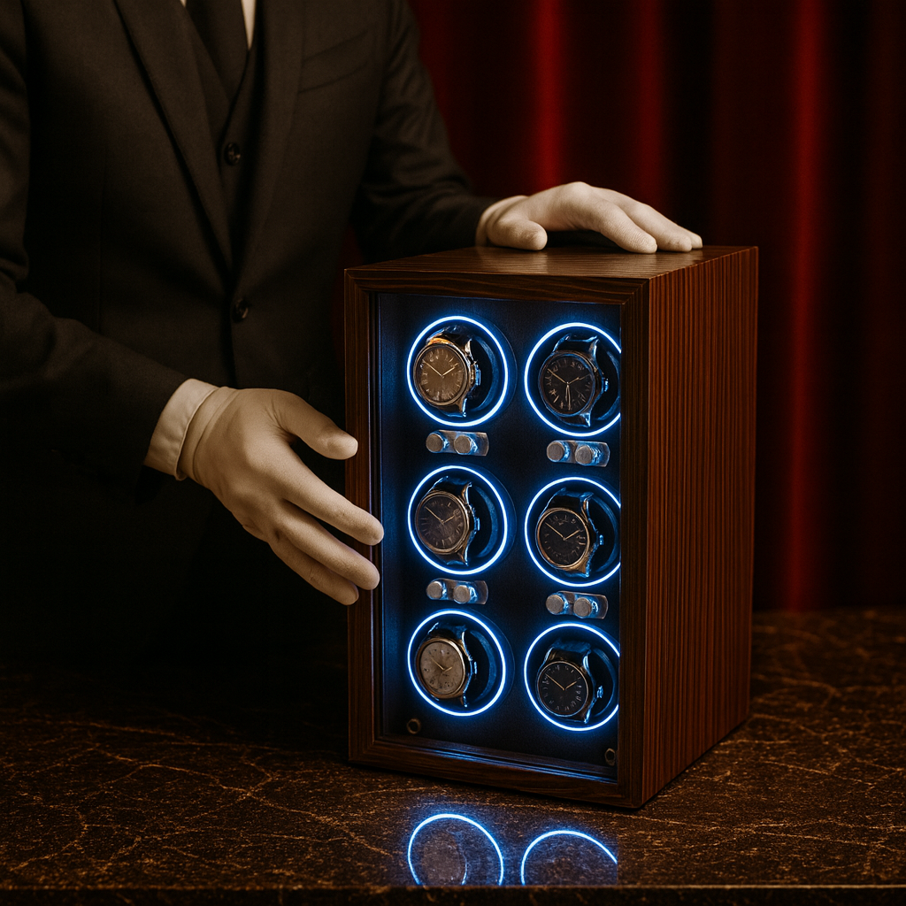 Wood 6 Watch Winder Box – Automatic Silent Motor | ChronVault™