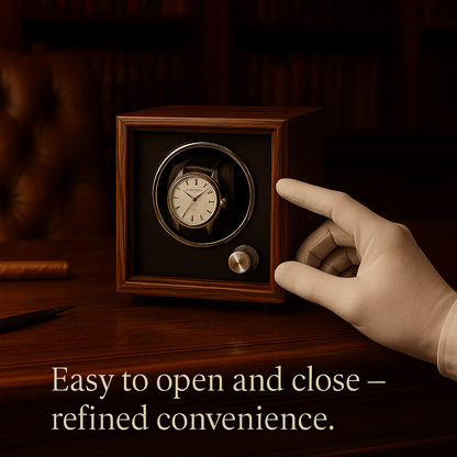Wood Single Watch Winder Box – Automatic Silent Motor | ChronVault™