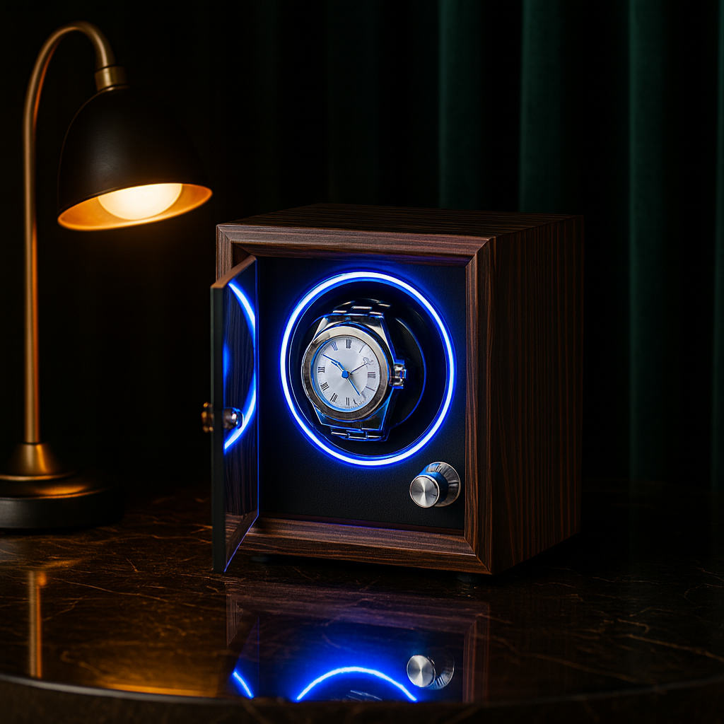 Wood Single Watch Winder Box – Automatic Silent Motor | ChronVault™