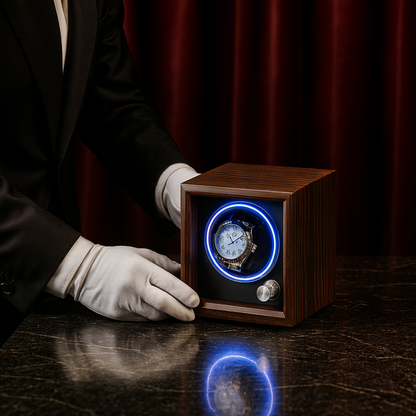 Wood Single Watch Winder Box – Automatic Silent Motor | ChronVault™