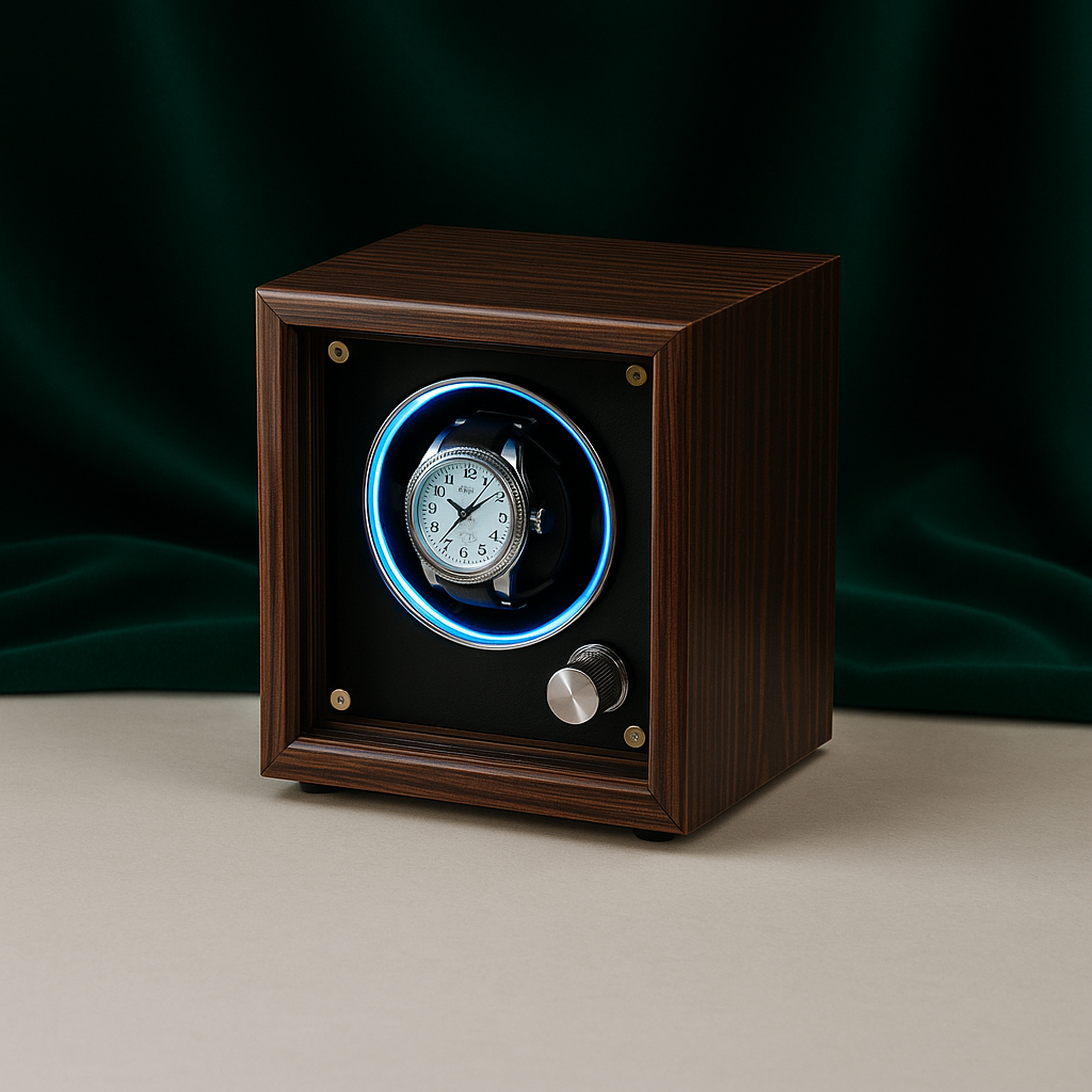 Wood Single Watch Winder Box – Automatic Silent Motor | ChronVault™