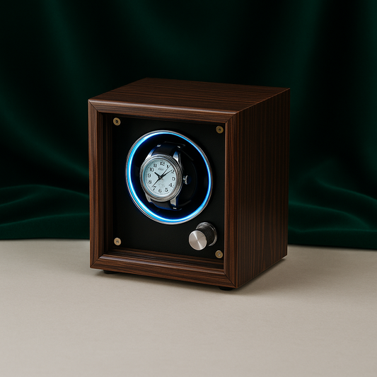 Wood Single Watch Winder Box – Automatic Silent Motor | ChronVault™