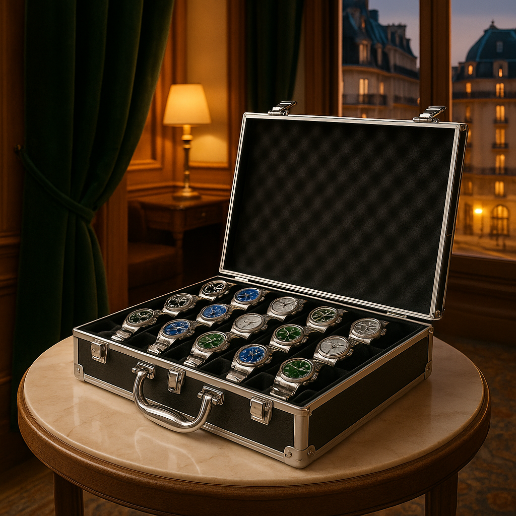 18-Slots Aluminum Travel Watch Box | ChronVault™