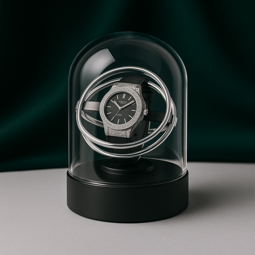 Watch Winder with Dome Cover – Silent Display Case | CHRONVAULT™
