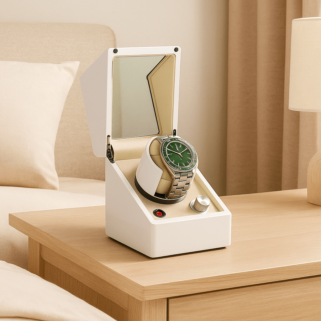 Watch Winder with LED Light – Piano Finish | CHRONVAULT™