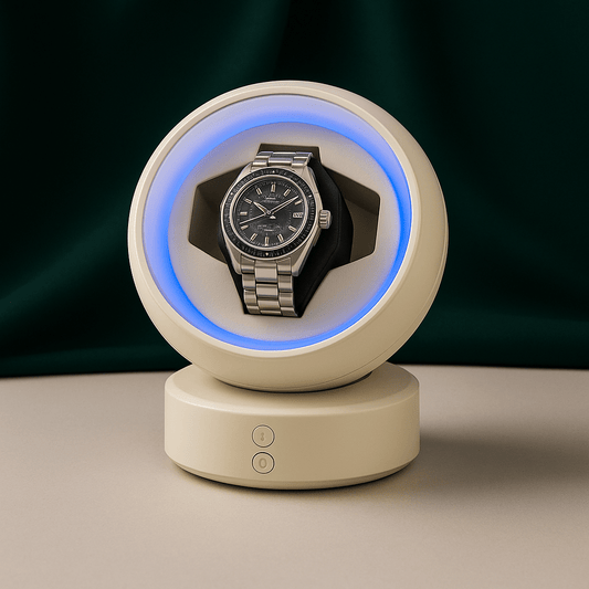 Watch Winder with LED Light – Space Capsule Design, Silent Motor | CHRONVAULT™
