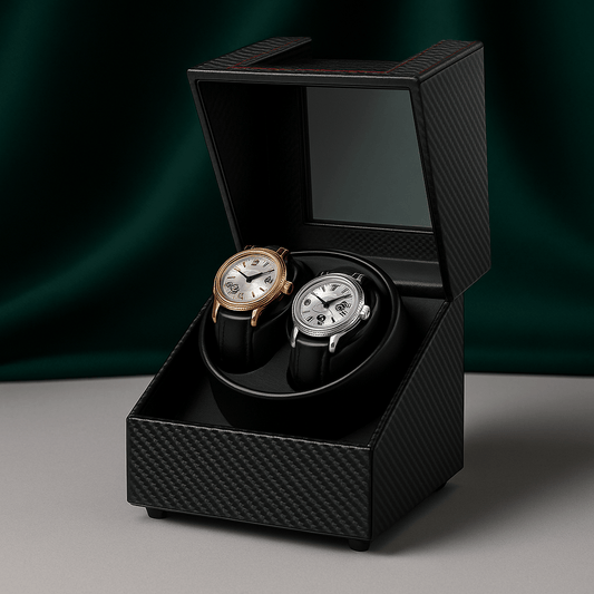Dual Watch Winder – Leather Box with 2 Modes | CHRONVAULT™