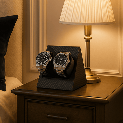 Watch Winder –  Leather Silent Rotation Box for 2 Watches | CHRONVAULT™