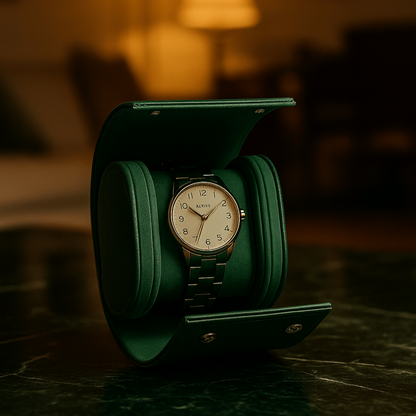 1-Slot Leather Watch Roll | CHRONVAULT™