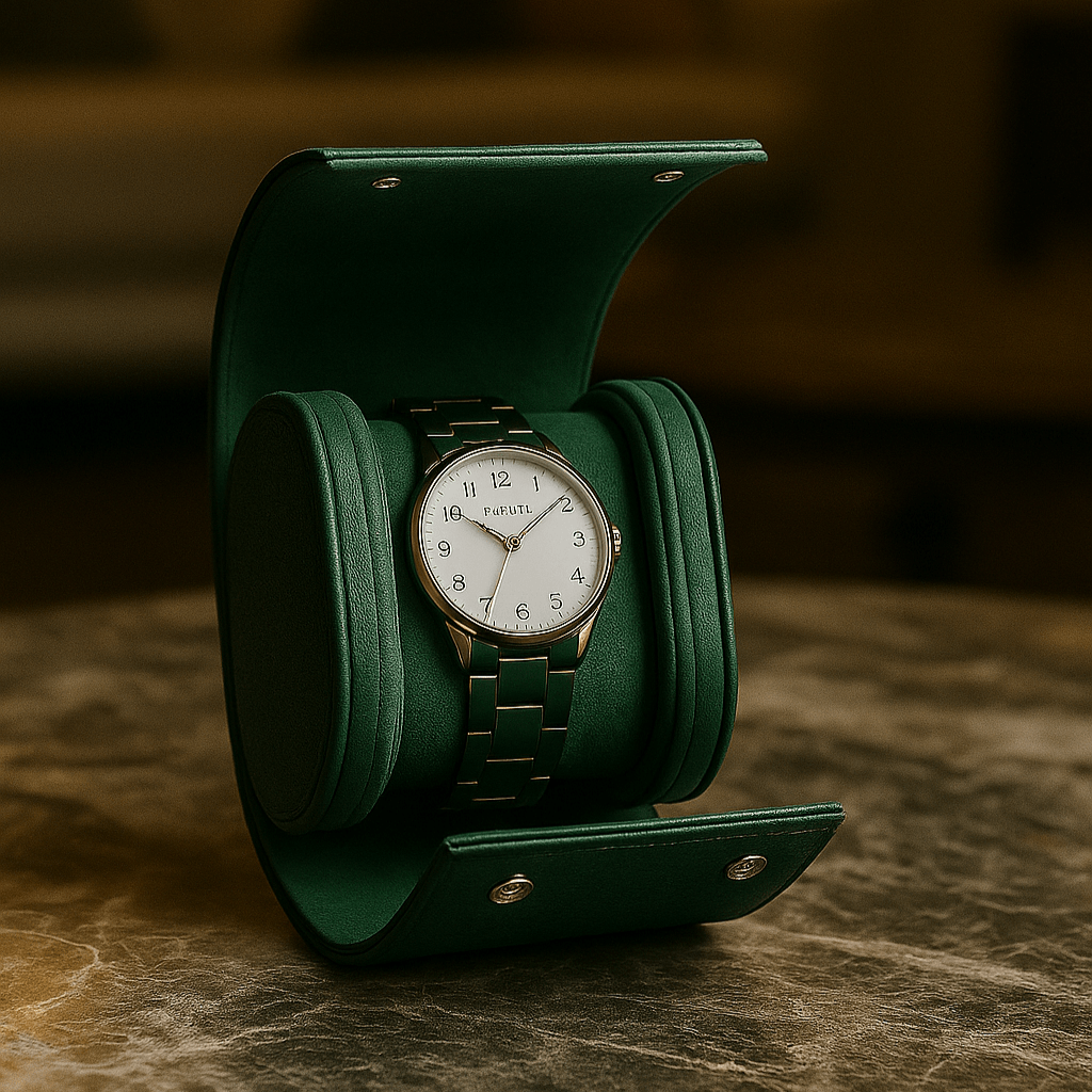 1-Slot Leather Watch Roll | CHRONVAULT™