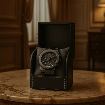 Portable Leather Watch Box – Single Slot Travel Organizer | CHRONVAULT™