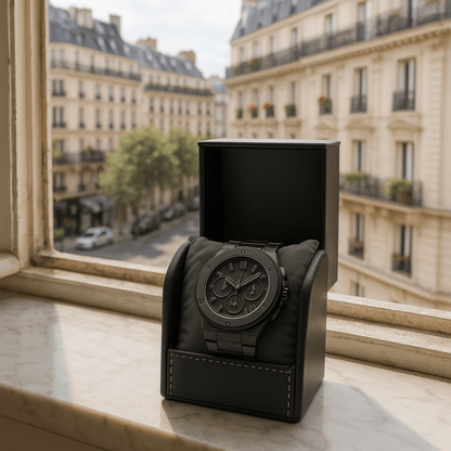 Portable Leather Watch Box – Single Slot Travel Organizer | CHRONVAULT™