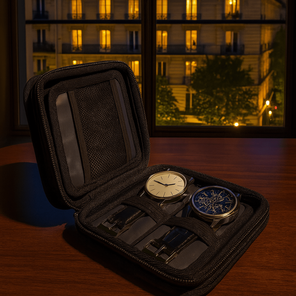 4-Slot Waterproof EVA Watch Case – Hard Shell Travel Organizer | CHRONVAULT™