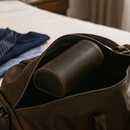 3-Slot Leather Watch box | CHRONVAULT™