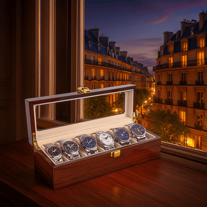 6-Slot Wooden Watch Box | CHRONVAULT™