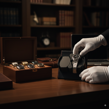 Watch Winder –  Leather Silent Rotation Box for 2 Watches | CHRONVAULT™