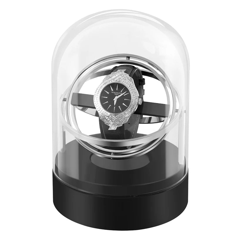 Watch Winder with Dome Cover – Silent Display Case | CHRONVAULT™