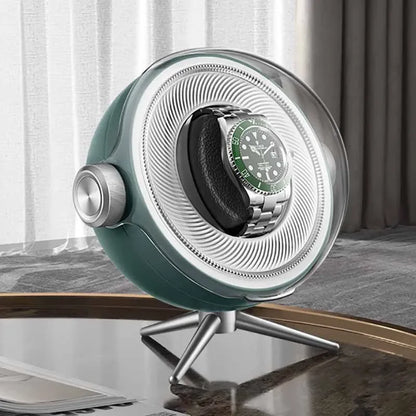 Watch Winder with LED & Anti-Magnetic Shielding – Silent Rotation | CHRONVAULT™