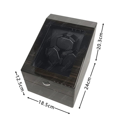 Wooden Watch Winder 3+3 – Automatic Multi-Rotation Display Box | CHRONVAULT™
