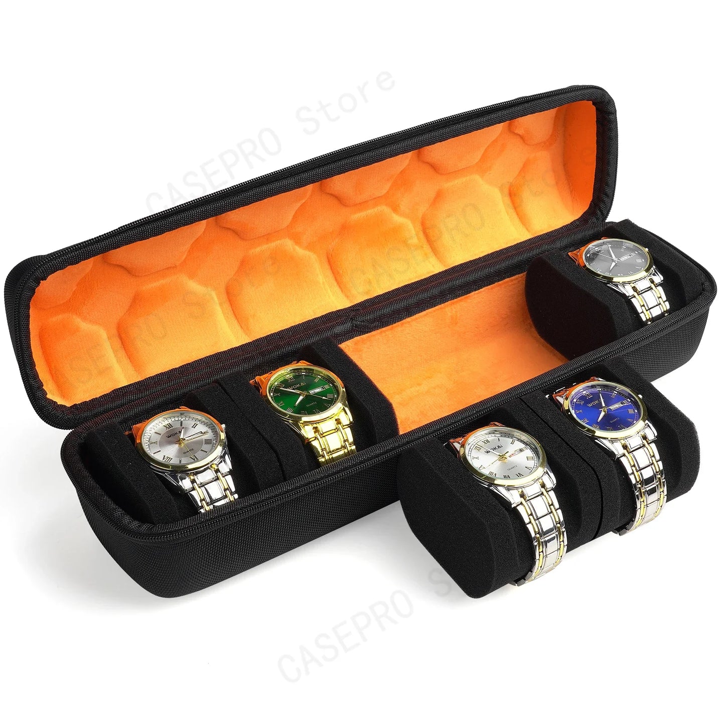 5-Slot Hard Shell Watch Case  | CHRONVAULT™