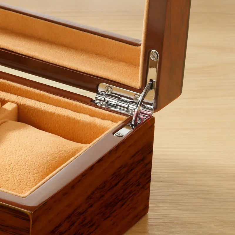 3-Slot Luxury Wood Watch Box – Glass Display Case | CHRONVAULT™