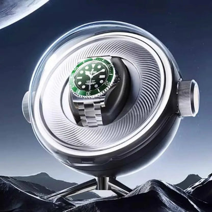 Watch Winder with LED & Anti-Magnetic Shielding – Silent Rotation | CHRONVAULT™