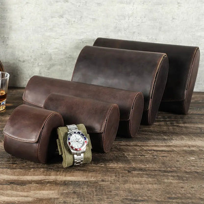 2-Slot Leather Watch box | CHRONVAULT™